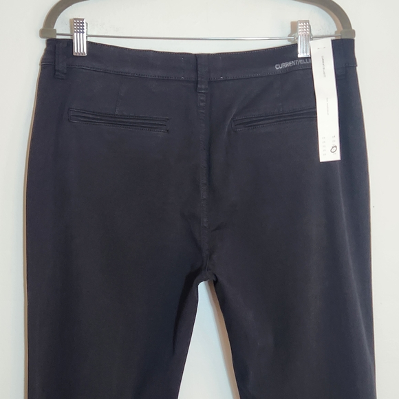 Current/Elliott Black The Confidant Cropped Chino Pants Size 31 NWT - Picture 4 of 12